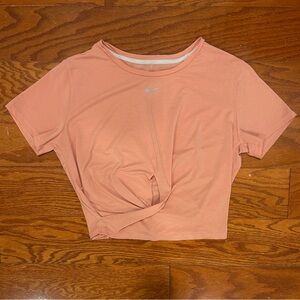 Coral Nike Twist-Front Top
